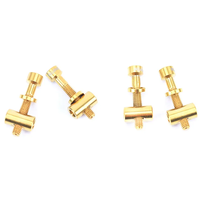 Gold-30mm Риска 2x велосипед Подседельный штырь сумка фиксируется болты титановые сплав M5* 30/40 мм MTB Горный Дорожный складной велосипедный велосипедное седло под винт красочные - Цвет: Gold-30mm