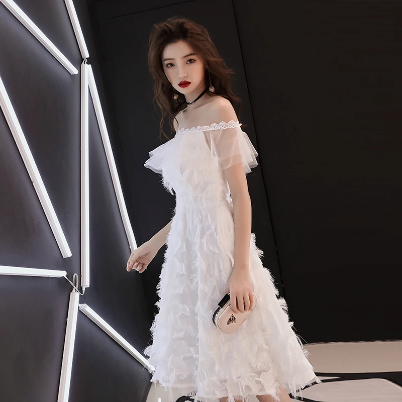 Женское вечернее платье Mori Girl белое для выпускного вечера TS761 2019|Платья бала| |