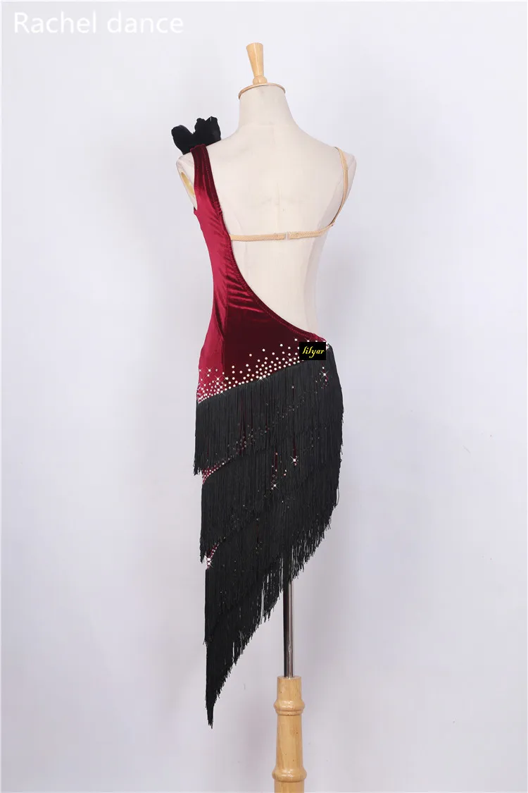 2018 Latin Dance Dress Women Girls Fringe Style Back Opening Cha-Cha Salsa Samba Tango Competition Costume Tassel Lady Top | Тематическая