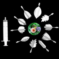 11pcsset 3d jelly flower art gadgets gelatin pudding mold pastry nozzle syringe cake decorating tool needle kitchen accessories