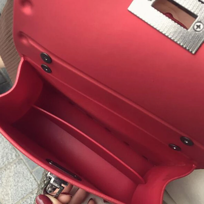 

Jelly Bags For Women Solid Flap Fashion Messenger Bag Rivet Women Shoulder Bag Small Big Lady Handbags High Quality Bags Women's