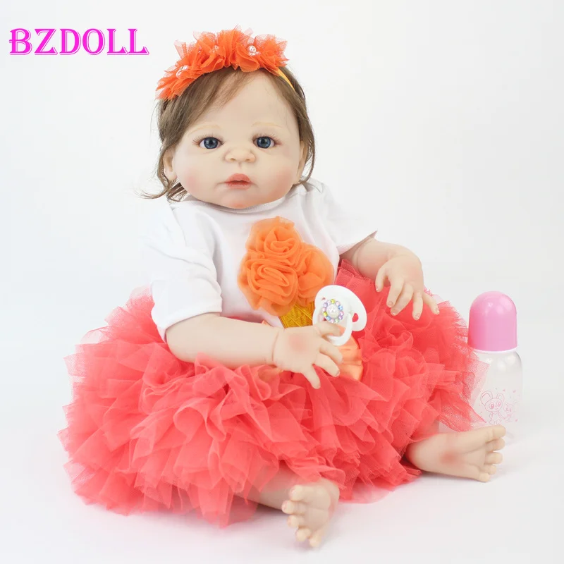 55 см всего тела силикона Reborn Baby Doll реалистичные 22 &quotноворожденных