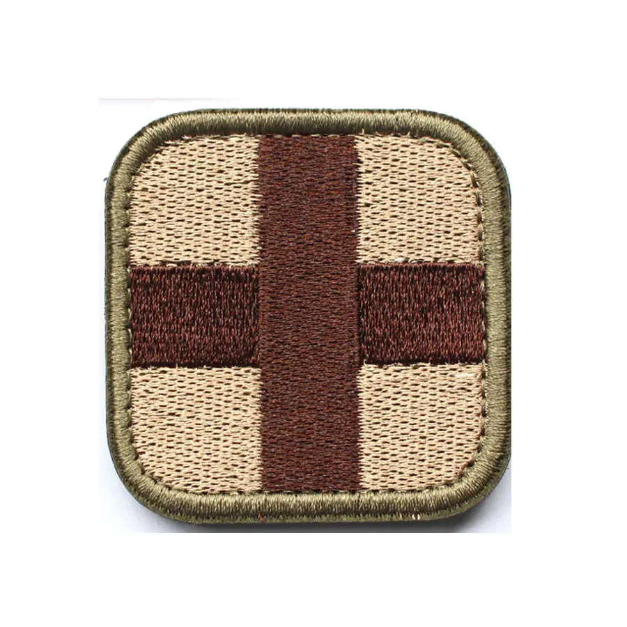 Военный Красный Крест изящно вышитые и PVC резиновые значки Аппликации наклейки