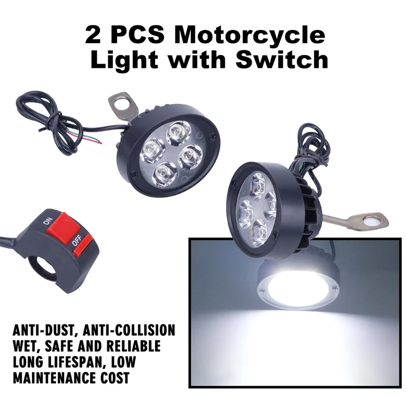 CARLitek faro moto белый Светодиодный точечный светильник фара Комплект внешних