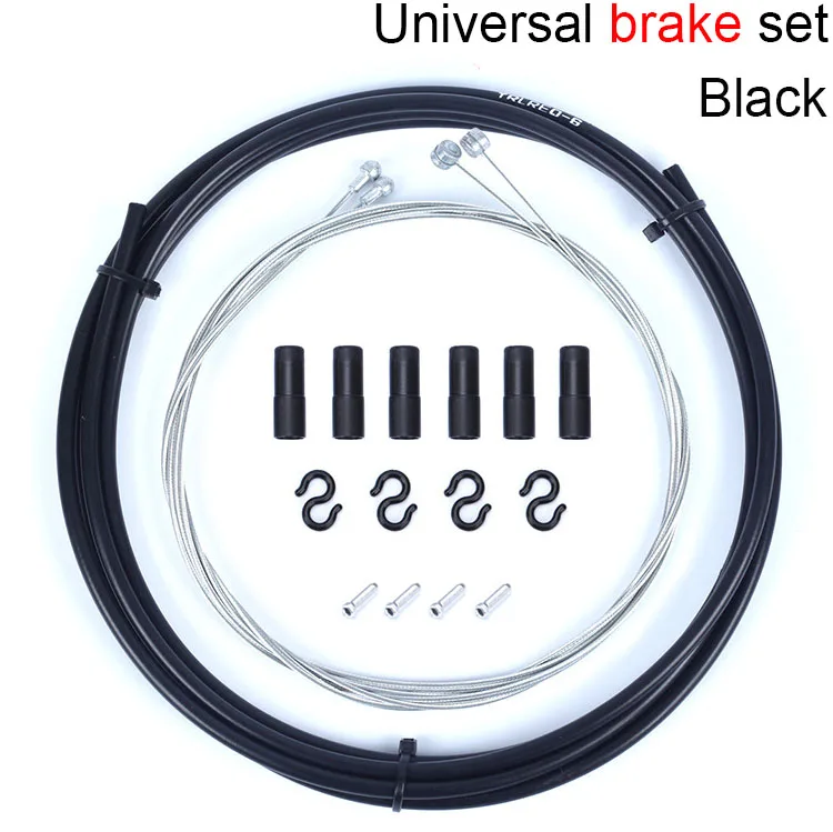 Brake Set Black Универсальный тормоз/трос переключения и корпус группы наборы для MTB велосипеда дорожный велосипед переключения передач переключатель/тормоза наборы провода трубки линии шланг - Цвет: Brake Set Black