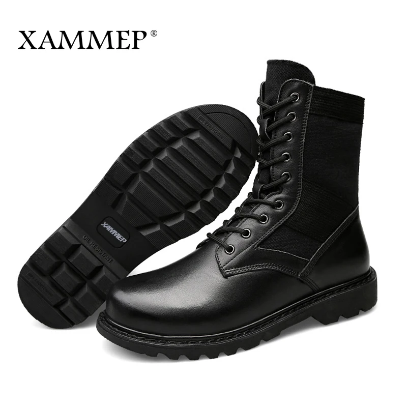 Мужские ботинки из спилка Xammep брендовые зимние теплая Повседневная обувь