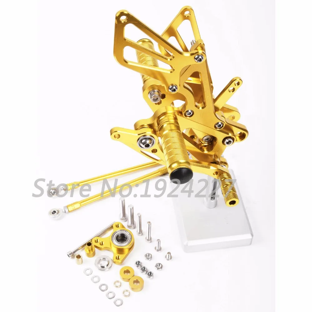 8 видов цветов CNC Rearsets для Honda CBR600RR CBR 600RR 2007 2016 задний комплект мото регулируемые