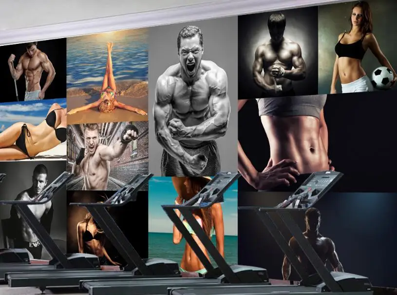 Обои 3d для фотографий современные HD обои в рулоне красивая фитнес девушка