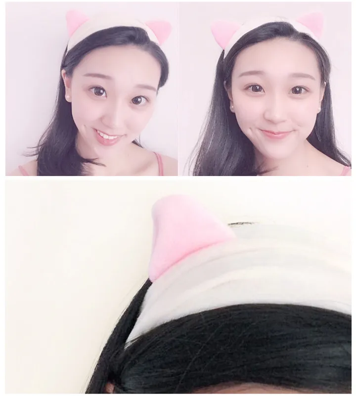 Cute Cat Ears Headband Headwrap Women Hair Accessories Girls Makeup Face Washing Hairband Headband Female Hair Hold Hair Bands