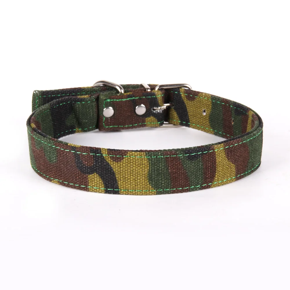 Camouflage 1 шт., камуфляжный холщовый материал, ошейник для питомца, для дрессировки, камуфляж для средних и больших собак, ремень безопасности, аксессуары - Цвет: Camouflage