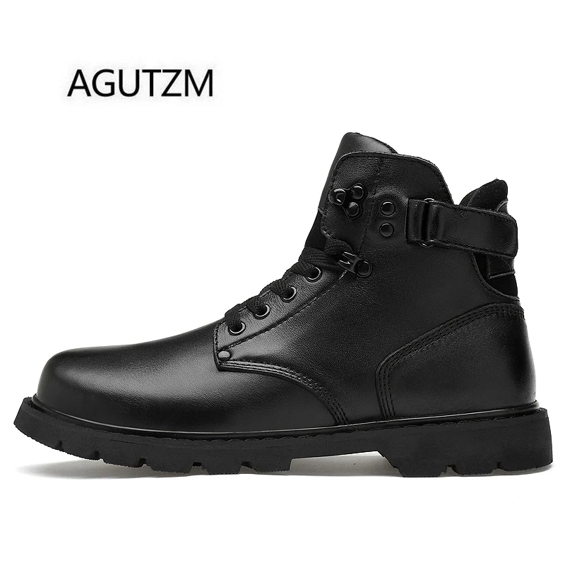 AGUTZM/181111 г. Новые стильные зимние мужские полусапожки из 100% натуральной кожи с