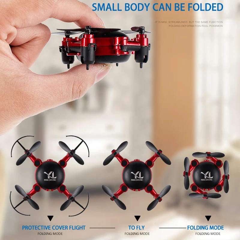 9x9 см мини Drone Игрушечные лошадки 6 осей Quadcopter Радиоуправляемые игрушки мигающий