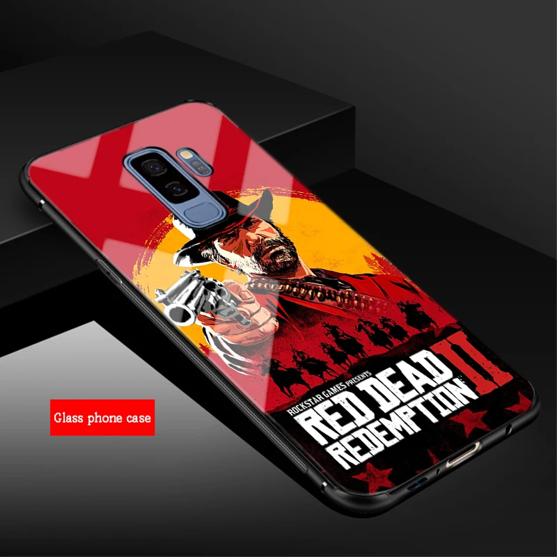 Популярные Красные Dead Redemption 2 чехол для телефона из закаленного стекла Samsung Galaxy S8