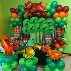 Джунгли вечерние динозавр день рождения шары Дети День рождения украшения Dino гелий шар зеленый номер баллон день рождения поставки