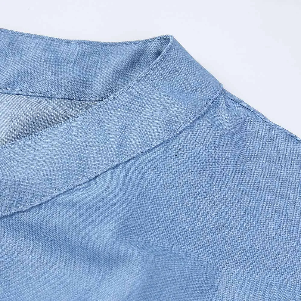 Женская ковбойская рубашка на пуговицах с круглым вырезом и длинным рукавом из