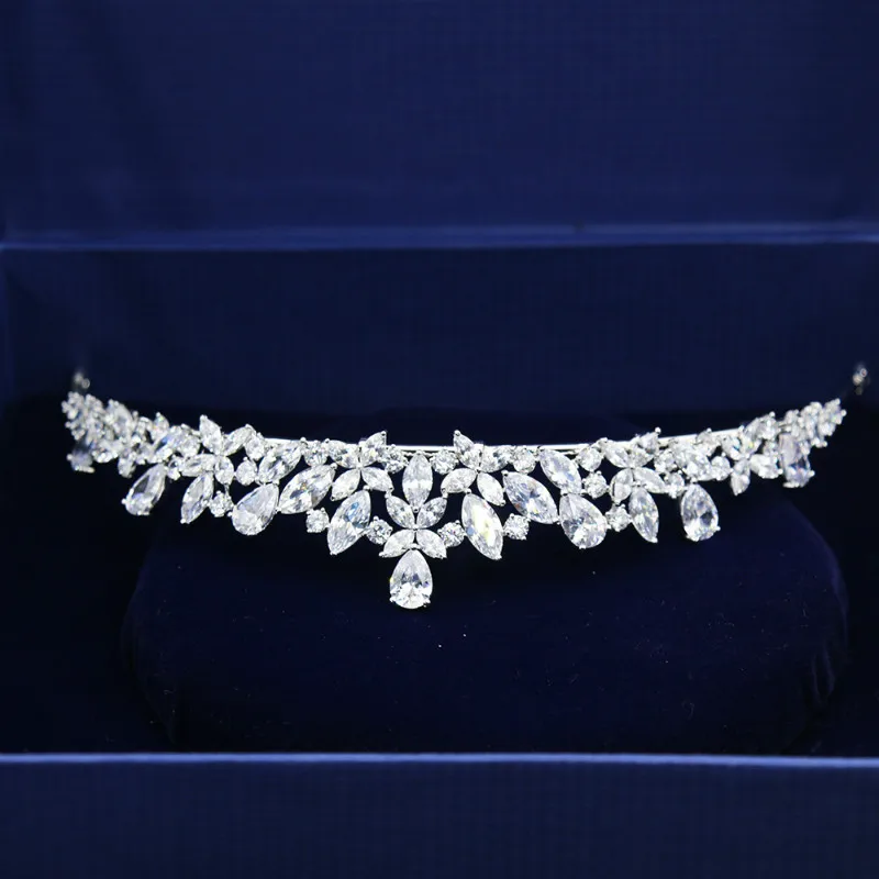 Новинка свадебная корона для невесты диадемы ААА с прозрачным фианитом тиары