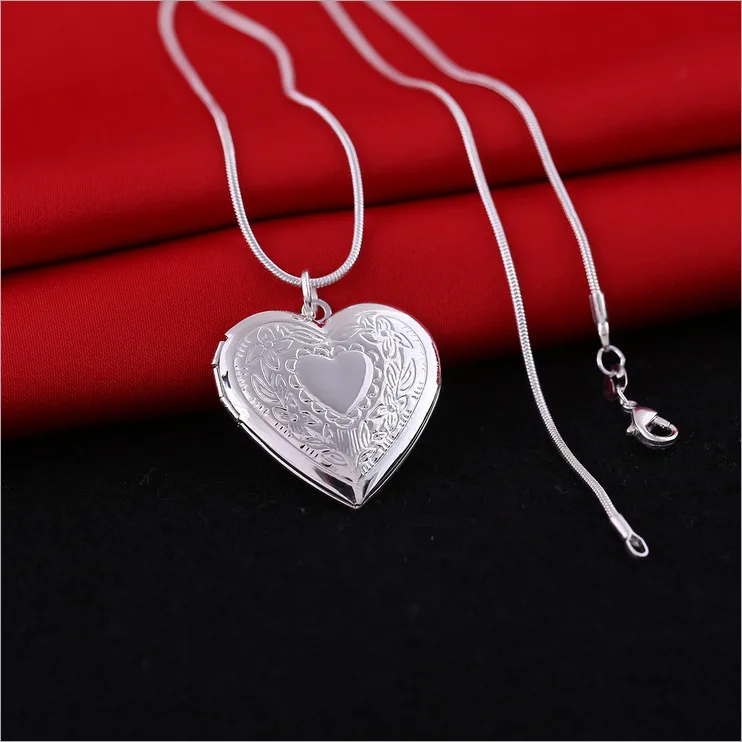 

Wholesale Heart Necklace Locket Photo Pendant Wedding Jewelry Gifts