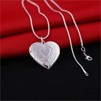 wholesale heart necklace locket photo pendant wedding jewelry gifts
