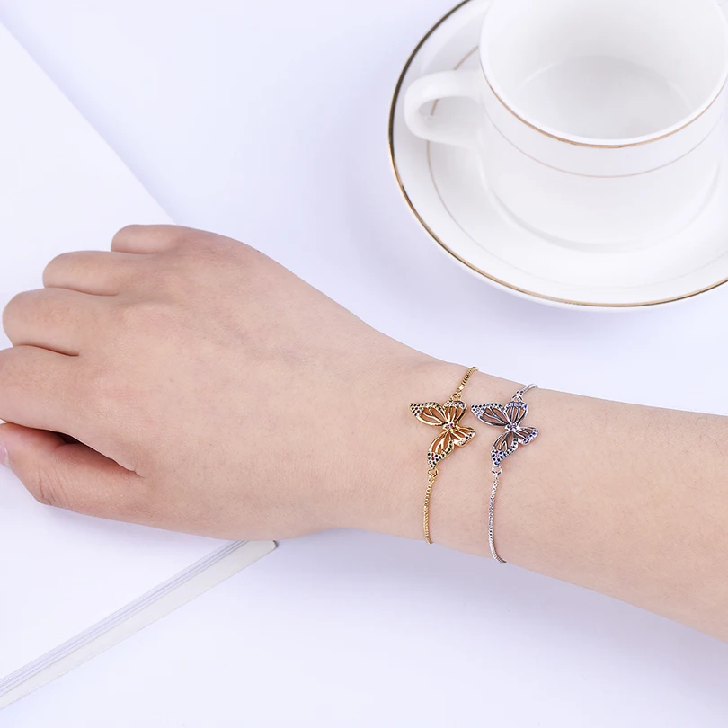 Женский браслет Pipitree очаровательные браслеты из меди и золота с фианитами