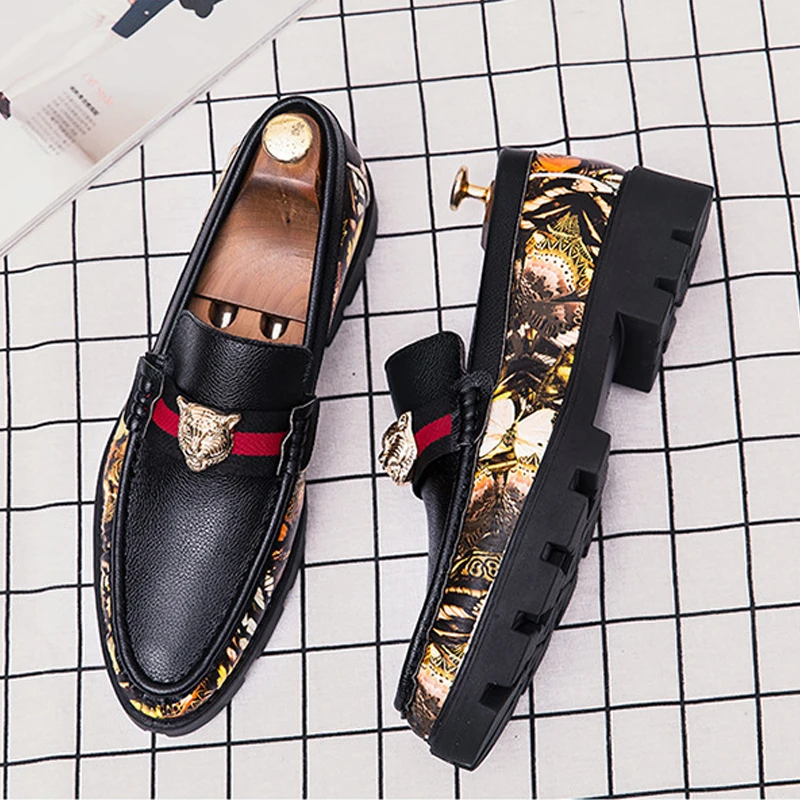 Брендовые роскошные дизайнерские кожаные туфли Модные Повседневные Мужские