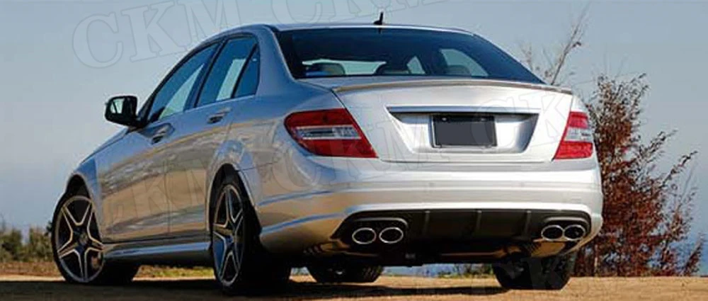 Задний диффузор для губ из углеродного волокна для Mercedes Benz C Class W204 C63 AMG 2008 2009 2010 2011 FRP автомобильный бампер