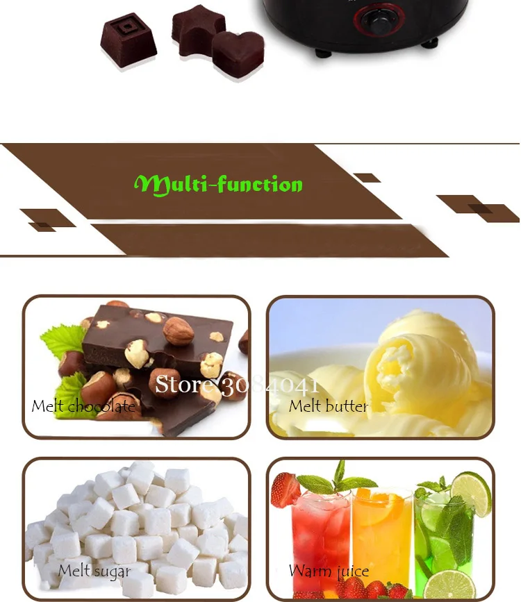 110V or 220V Chocolate Melting Pot Multi-function Chocolate Machine Chocolate/Butter/Milk Warmer
