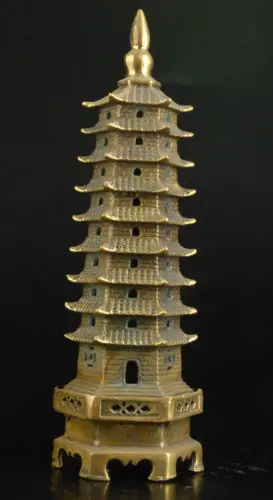 Изысканная Античная имитация фотоэлементов украшение латунная пагода|pagoda| |
