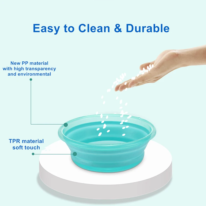 Пластиковый портативный складывающийся силиконовый умывальник