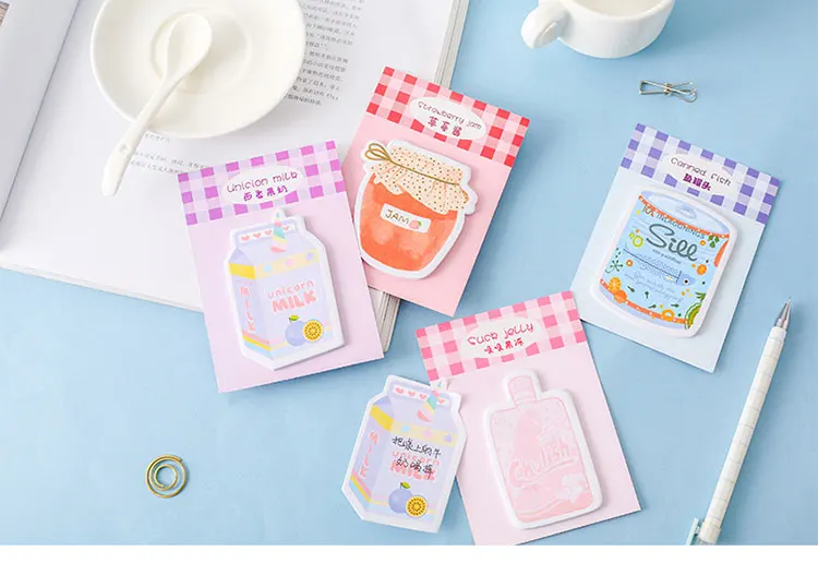 Kawaii Rainbow jar sticky notes memo pad Еженедельный план почтовые принадлежности Школьные принадлежности планировщик этикетки наклейки