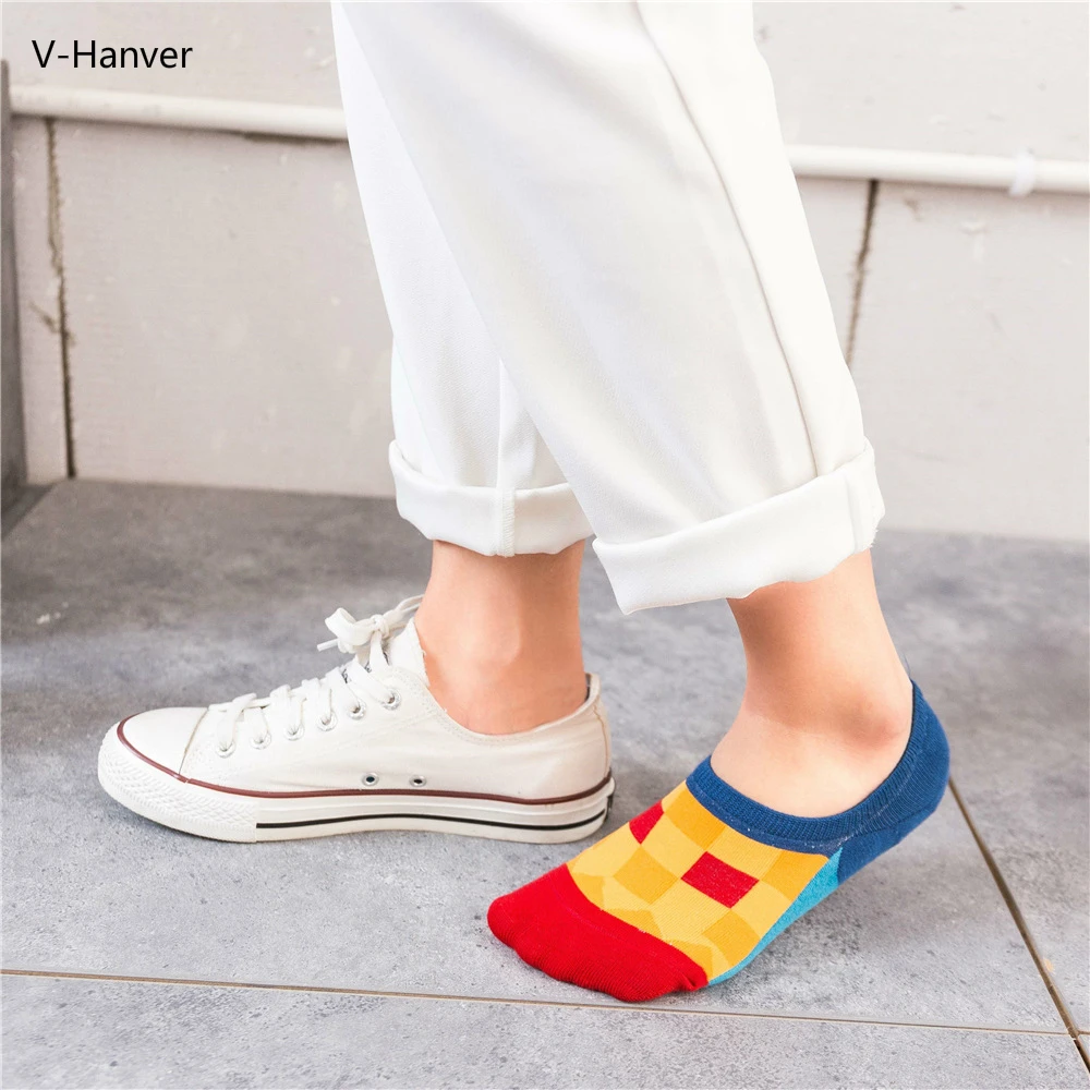 Женские хлопковые носки Happy 5 пар милых розовых носков без показа в стиле