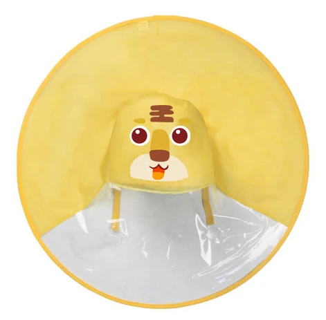 tiger yellow UFO детский плащ Милая желтая утка дождевик водонепроницаемый для детей зонтик крышка Девочка Мальчик дождевик детский пончо плащ - Цвет: tiger yellow