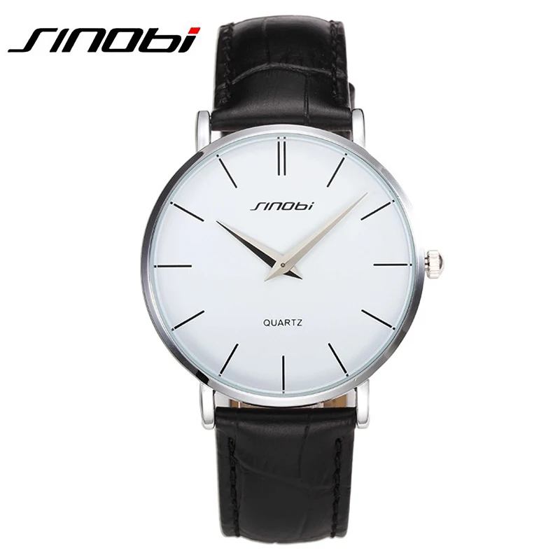 Часы SINOBI Мужские водонепроницаемые ударопрочные кварцевые ультратонкие