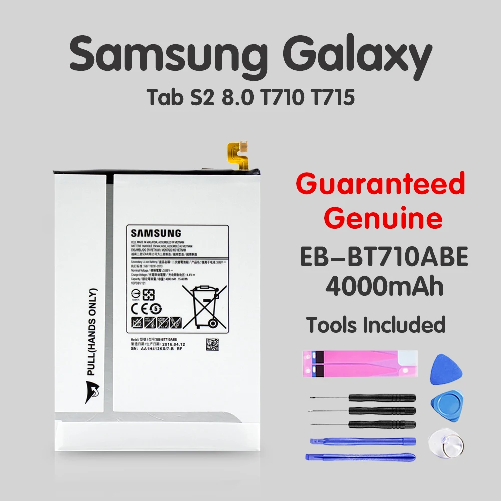 Оригинальная Аккумуляторная батарея для планшета Samsung Galaxy Tab S2 8 0 T710 T715 зеркальная