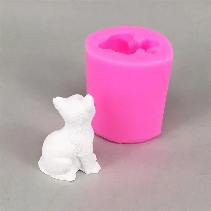 3D Милая силиконовая форма в виде кота для Полимерная глина конфеты формы