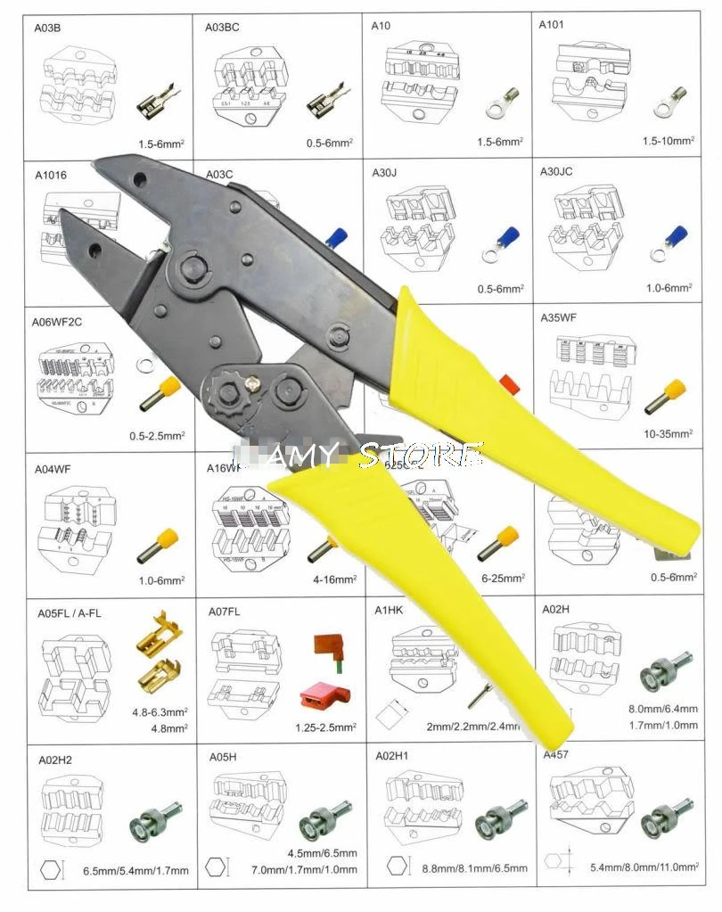 9&quot Plier Crimper Handle for the Ratchet Terminal 24 Dies jaws Kit each bid one handle (not including dies jaws) | Инструменты