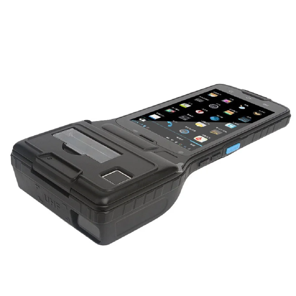 Терминал Android 5 дюймов Считыватель Rfid UHF с NFC термопринтер Wi-Fi Bluetooth 4G 2D сканер