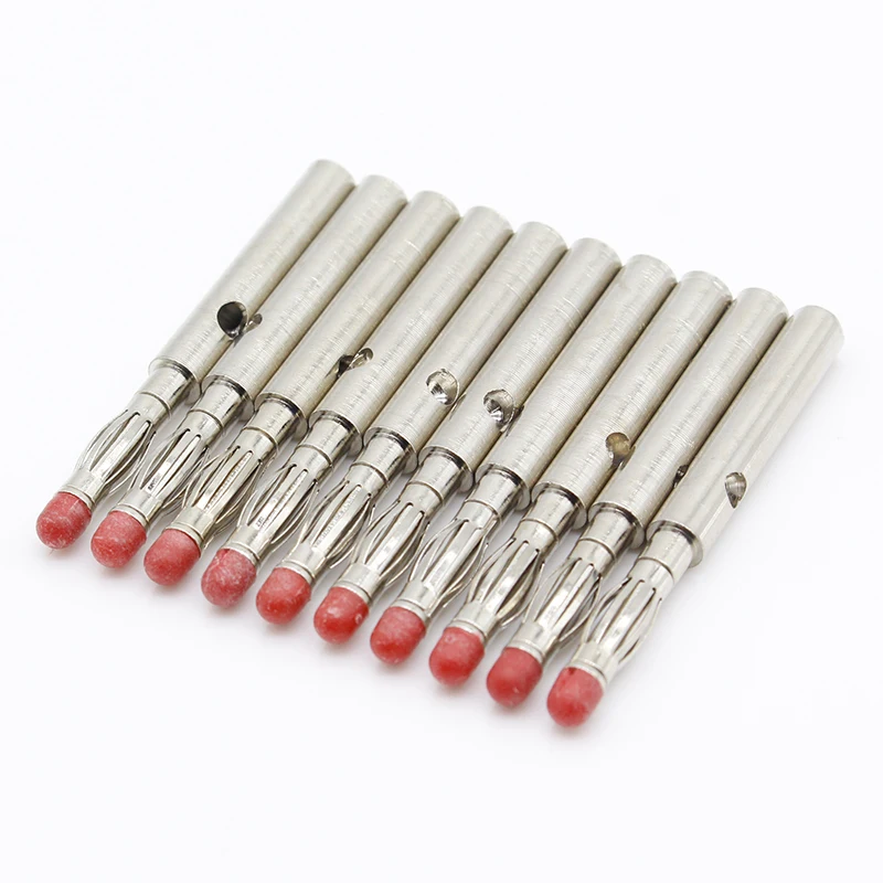 10 шт. штекер-банан 4 мм красный/черный | Строительство и ремонт