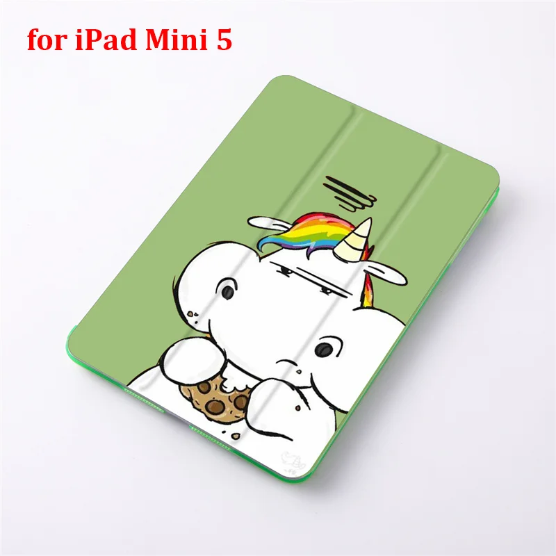 for mini 5 Мультяшный чехол с единорогом для iPad Mini 1 2 3 4 5 чехол для планшета для iPad Mini 5 7,9 дюймов из искусственной кожи - Color: for mini 5