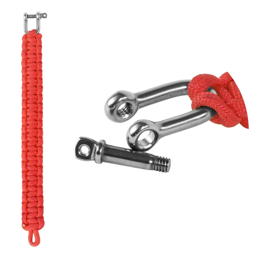 Открытый военный выживания U Shap стальная пряжка парашютный шнур веревка браслеты