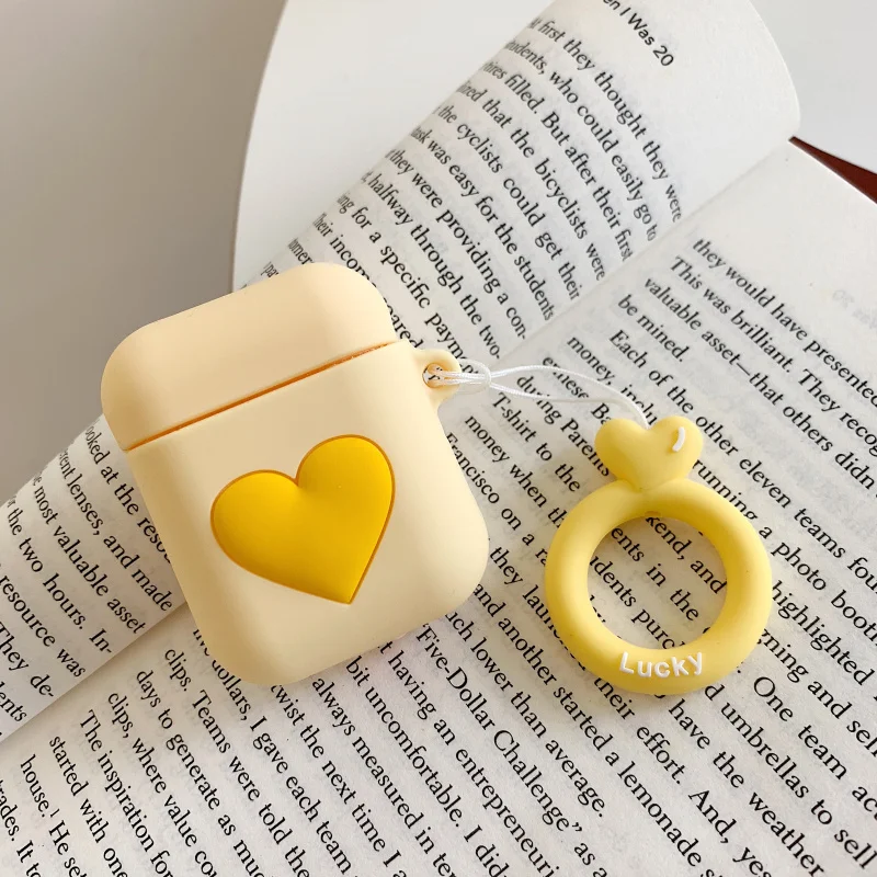 3D силиконовый наушник чехол для AirPods 2 милый чехол с изображением из мультфильма Lucky Cat защитный чехол для Apple Ipad Air стручки чехол для ремень коробка для кольца - Цвет: 154-E