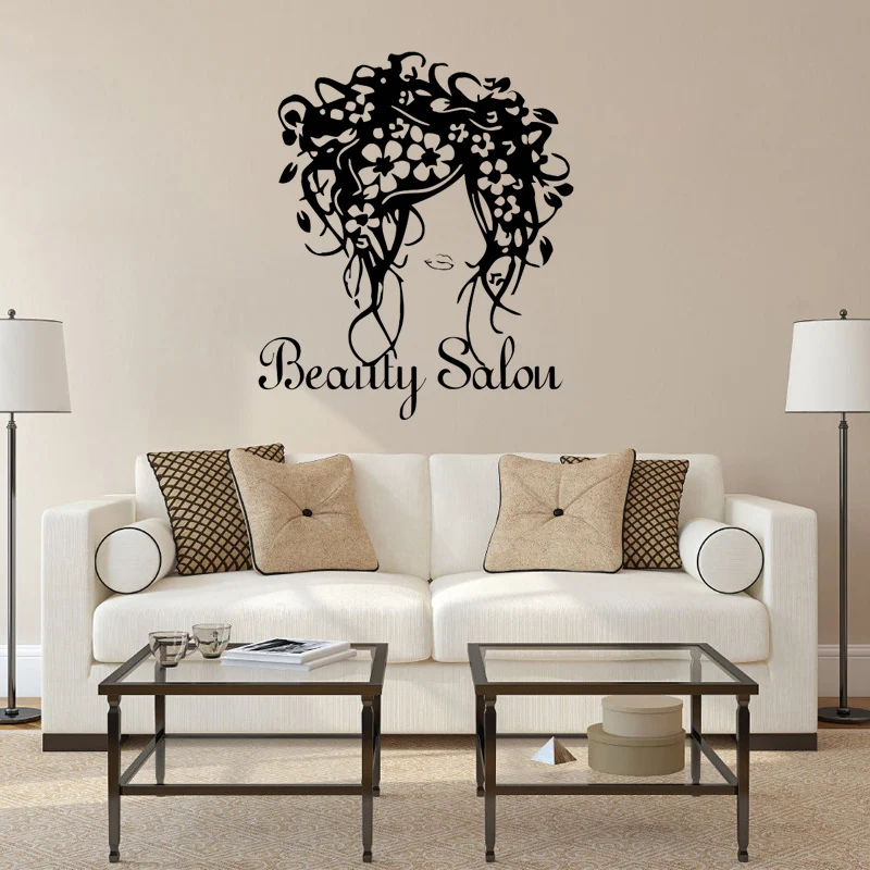

Creative Hairdresser Beauty Salon Barbershop DIY Wallpaper Removable Vinyl Home Decor Art Wall Stickers JG1295