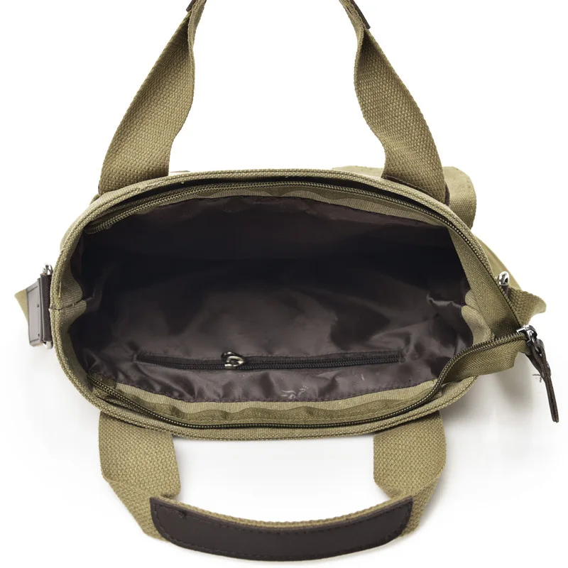 Холщовый портфель для мужчин модная деловая сумка мессенджер брендовая на плечо