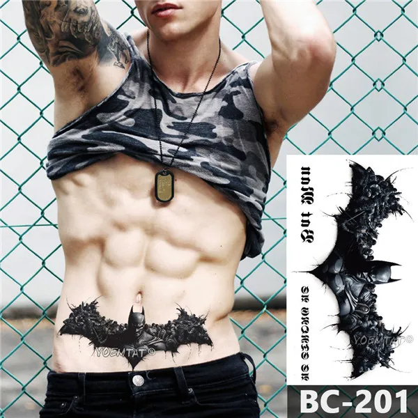 BC-201 1 лист, временные татуировки на грудь, водонепроницаемые украшения, луна, лотос, звезда, тайна, наклейка на талию, искусство, тату, наклейка для женщин - Цвет: BC-201