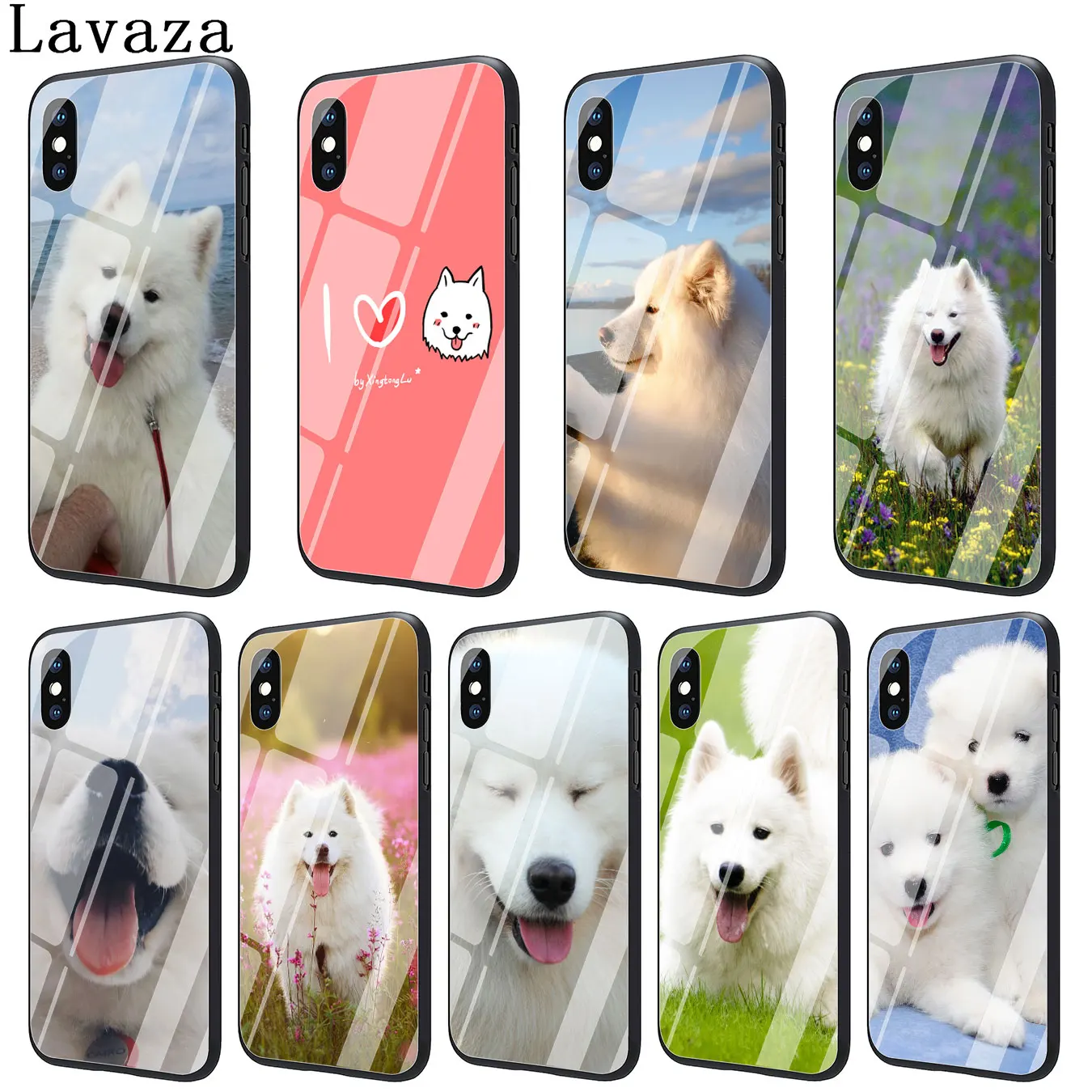 Чехол для телефона Lavaza Samoyed dog из закаленного стекла Apple iPhone XR X XS Max 8 7 6 6S Plus 5 5S SE
