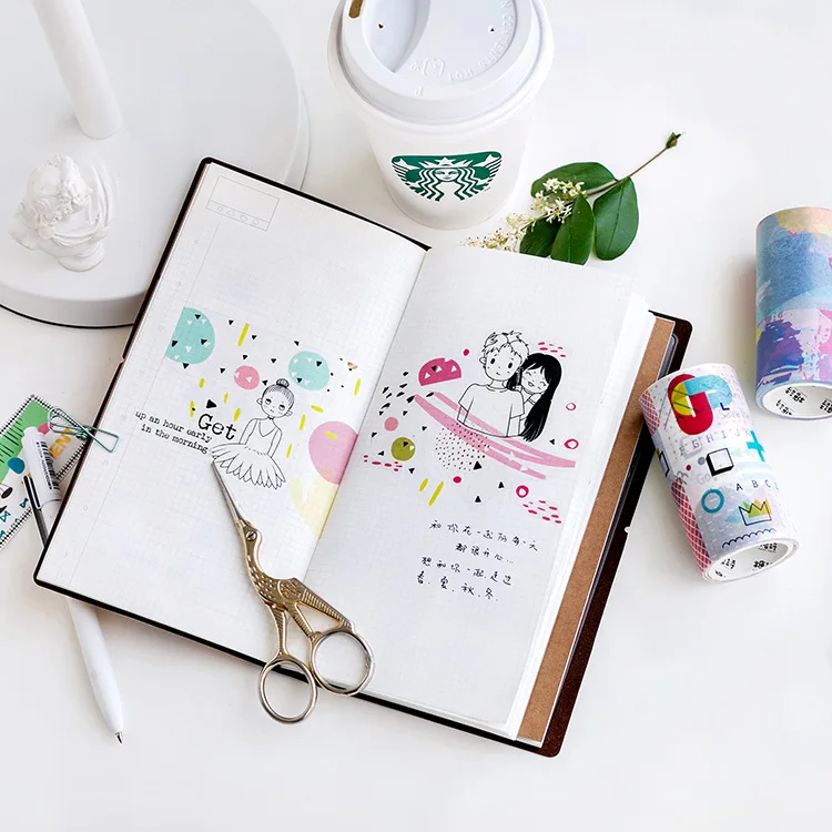 80 мм широкая свежая и милая цветная мировая лента для декорации washi DIY планер