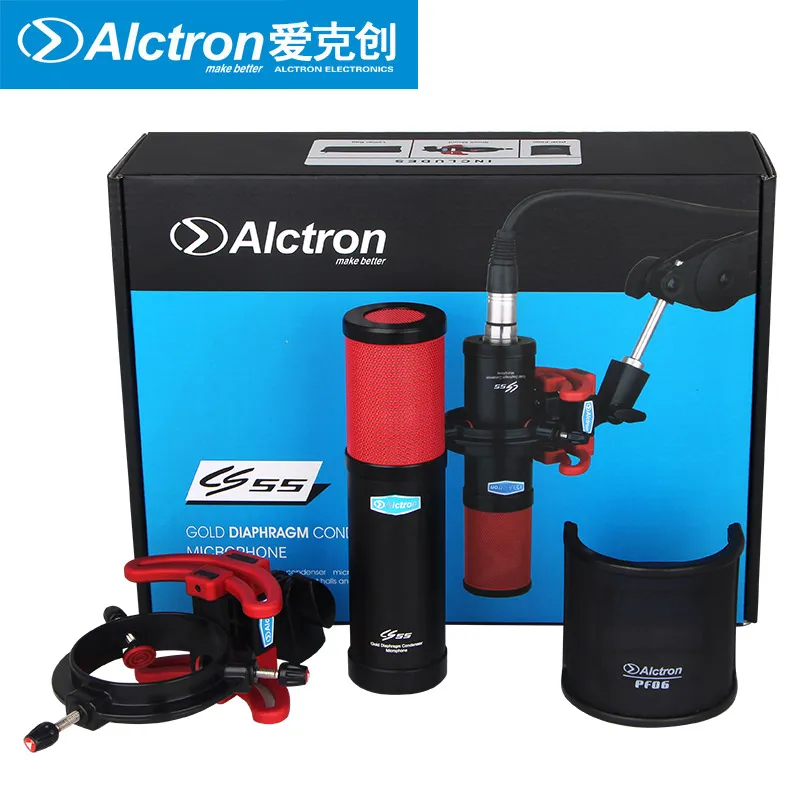 Большой диафрагменный конденсаторный микрофон Alctron CS55 для записи используемый в