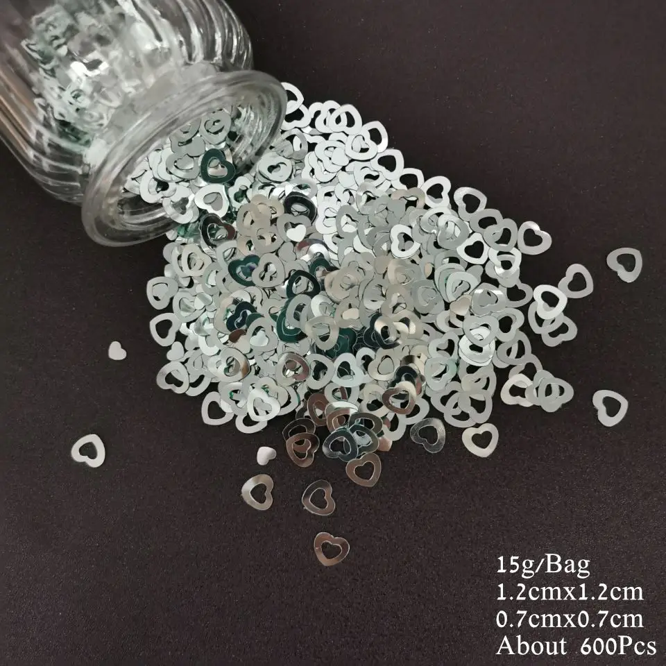 12mm Heart Pale Blue 15 г Свадебное Сердце Конфетти бархатное сердце с любовью красное Золотое Серебряное сердце конфетти с блестками сделай сам для свадьбы, дня рождения, вечеринки - Цвет: 12mm Heart Pale Blue