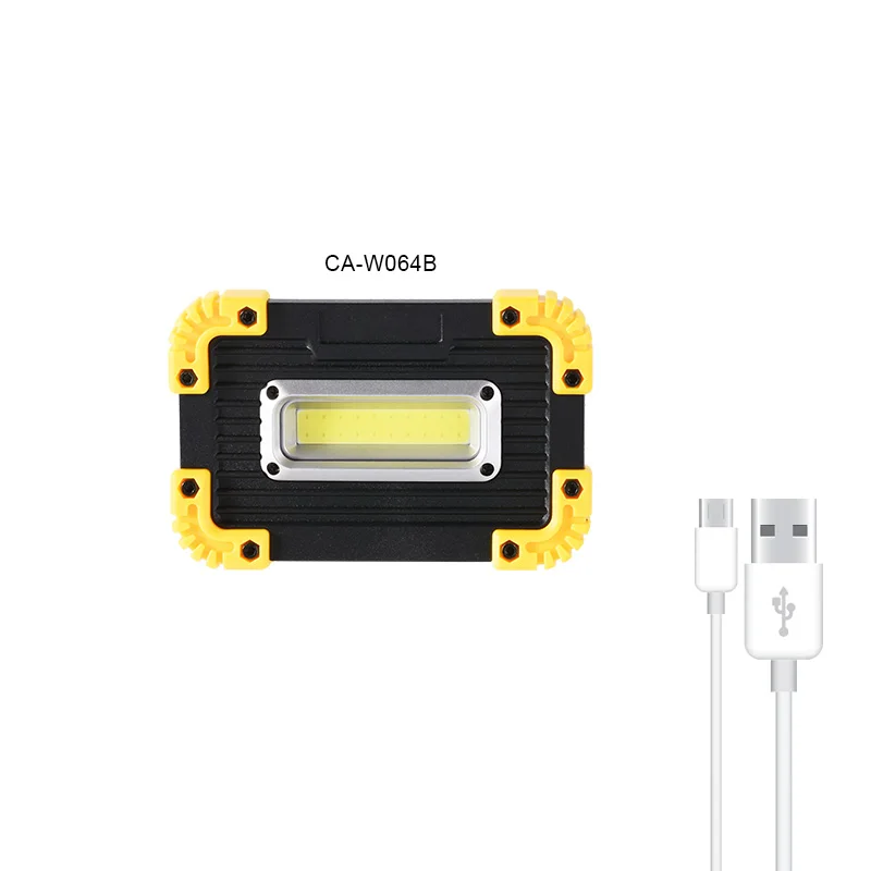 GIJOE светодиодный портативный прожектор usb зарядка мини рабочий свет 1500lm 3 режима использования 3* AAA/1*18650 батарея водонепроницаемый пластиковый чехол крюк - Испускаемый цвет: B no battery