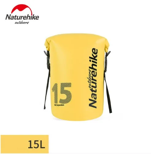 Yellow 15L Naturehike Waterproof Backpack Combo Dry Wet Bag Beach Sea Water Boating Drifting River Trekking Dry Bags Swimming Bag 10/15/25L - Цвет: Yellow 15L