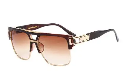 brown lens Peekaboo, высокое качество, мужские солнцезащитные очки,, фирменный дизайн, большие квадратные полуоправы, солнцезащитные очки, мужские, Роскошные, унисекс, УФ, occhiali da sole - Цвет линз: brown lens